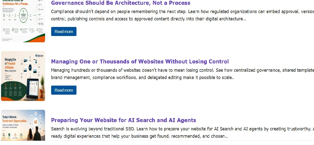 Layout of Content List
